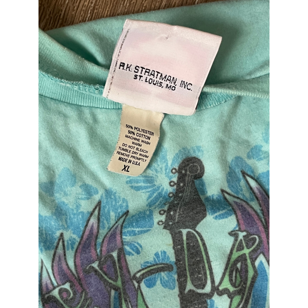 Harley-Davidson Women's XL Teal Graphic Tee Guitar Rocks Green Valley CA - Picture 5 of 11